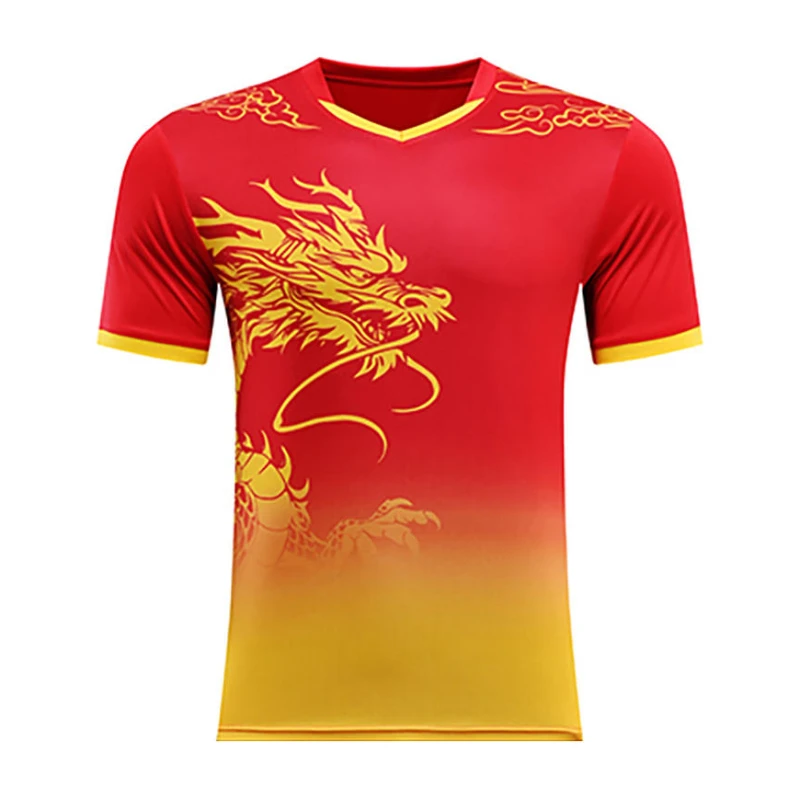 China Dragon Tennis Shirt dla mężczyzn Kobiety Szybkoschnąca para Tenis stołowy Badminton Koszulka z krótkim rękawem Ping Pong Uniform Tops