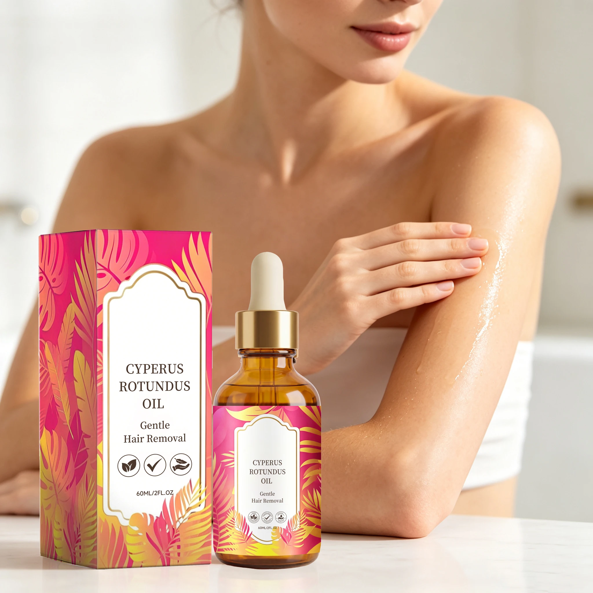 60ML Cyperus Rotundus Body Oil Daily Moisturizing Nourishing Pores After-shaving Care Enhance Smoothness Non-irritating Improve Skin Texture Massage Body Soothing Oil