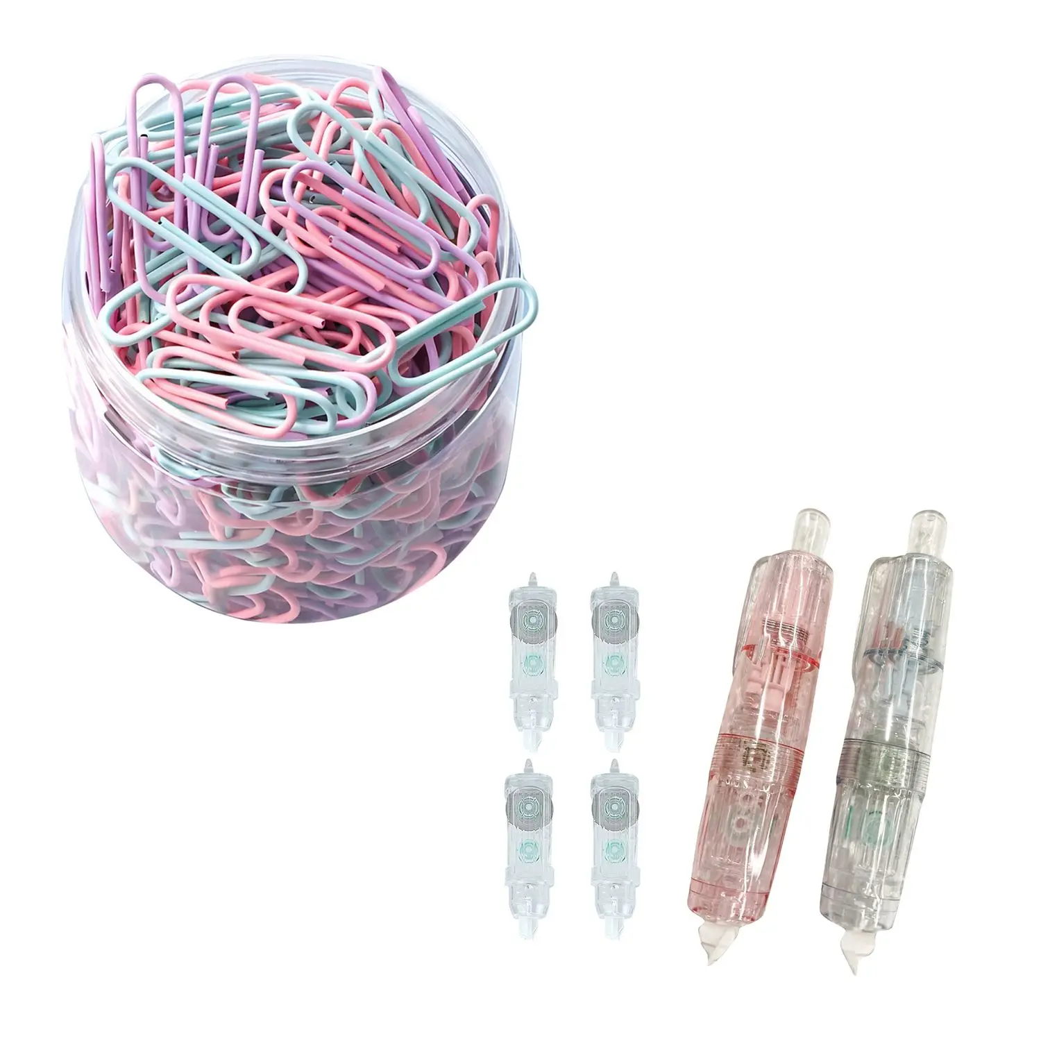 

White Out Correction Tape & Correction Tape, Double Sided Tape Roller With 4 Tape Refills, Adhesive Tape Dispenser Runner For Sc