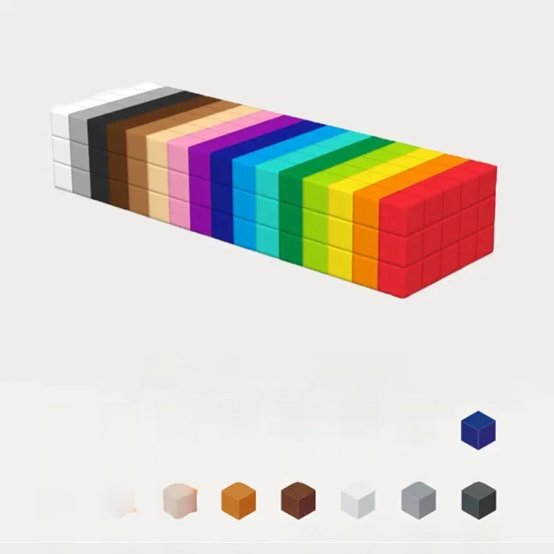 Designer bouwstenen Rainbow Cube kleurrijk verbindingsblok DIY-model kinderen speelgoed verjaardag kerstcadeaus voor kinderen speelgoed - afbeelding 2