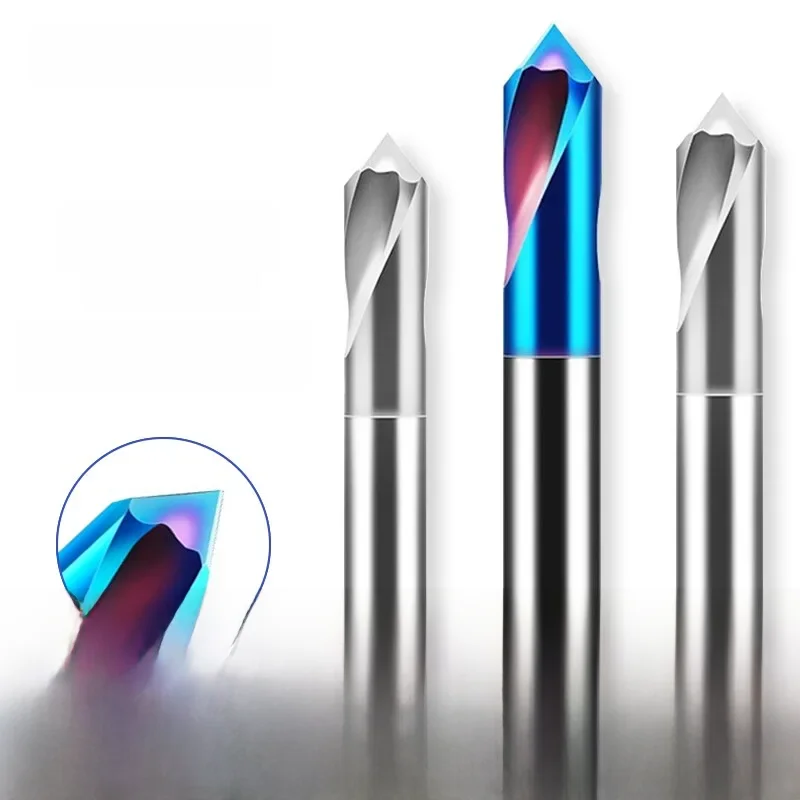 AZZKOR-Foret à centrage en acier au tungstène, HRC65 CNC, acier inoxydable, aluminium 90, carbure cémenté, outil de foret