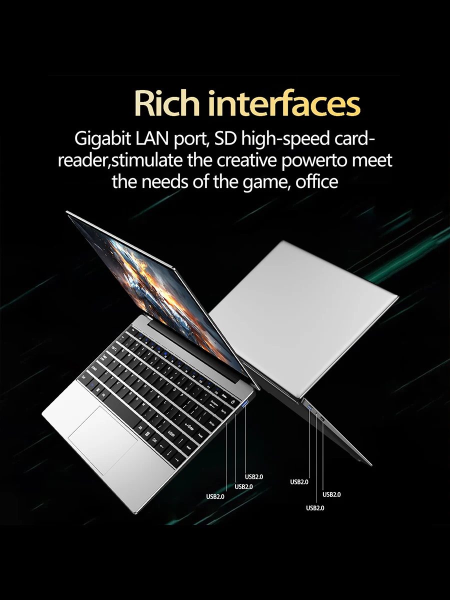 14.1"LENO Ultrabook Notebook Windows 11 Laptops Intel Pentium N3700 16GB 32GB RAM 512GB 2TB SSD Laptops Office Computer PC