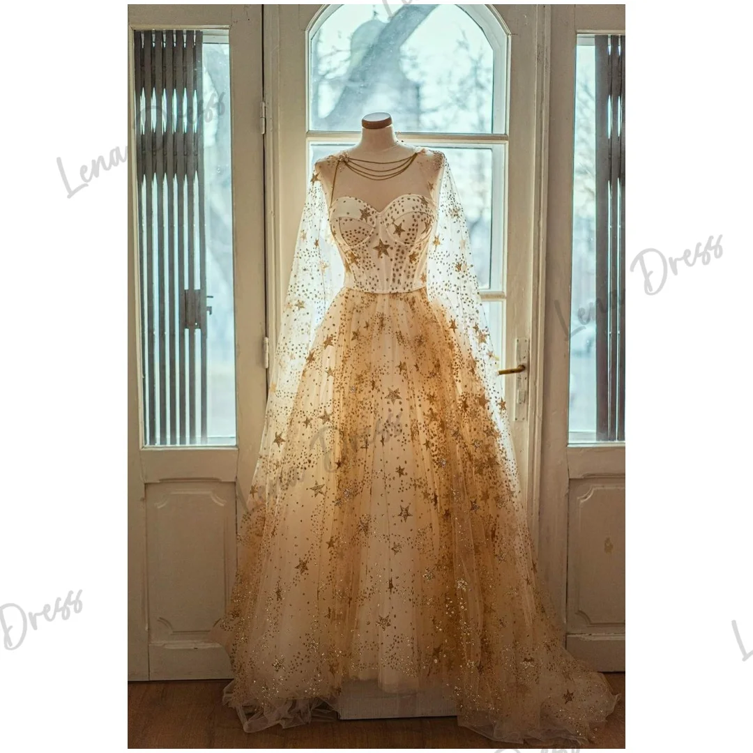 

Shiny Prom Dress Es Lena Elegant Party Dresses Woman Embroidered Lace Luxury Dresses Women 2024 Gauze Evening Gown Amanda Novias