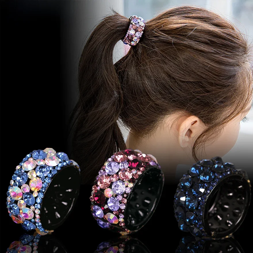 Molans 1PC błyszczący kryształ Rhinestone pazury do włosów akcesoria do włosów dla kobiet kolorowe klipsy do chwytania spinki do włosów spinki do włosów kucyk — zdjęcie 2