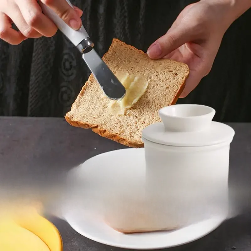 Keramik Butter Geschirr 350ml Butter Vorrats behälter zylindrische Käses ch achtel für Butter Käse