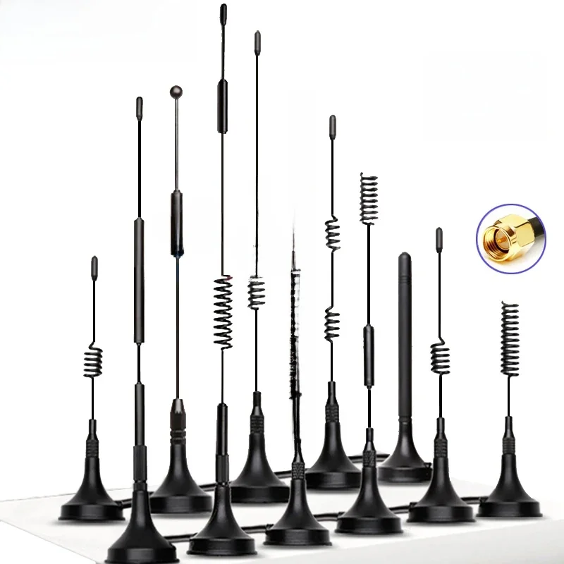433MHz LoRa antena 3-12dbi wzmacniacz długa na świeże powietrze zakres wzmacniacz sygnału podstawa magnetyczna SMA męski dla IoT wzmacniacz routera Modem — zdjęcie 2