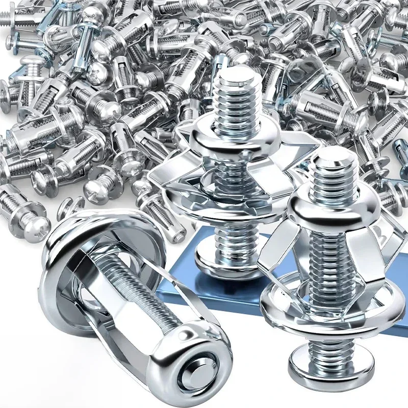 Écrous à vis de pétale, ancres à vis, bouchons d'expansion de pétales pour rideau, pince d'expansion, Rivet de pétale, boulon de verrouillage, attaches murales