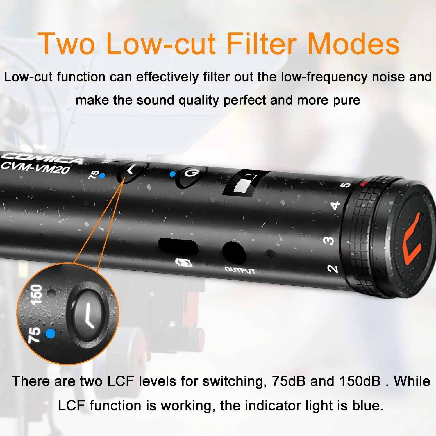 Imagem -04 - Comica Professional Super Cardioid Shotgun Microfone com Shock Mount Câmera Microfone para Gravação de Vídeo Cvm-vm20