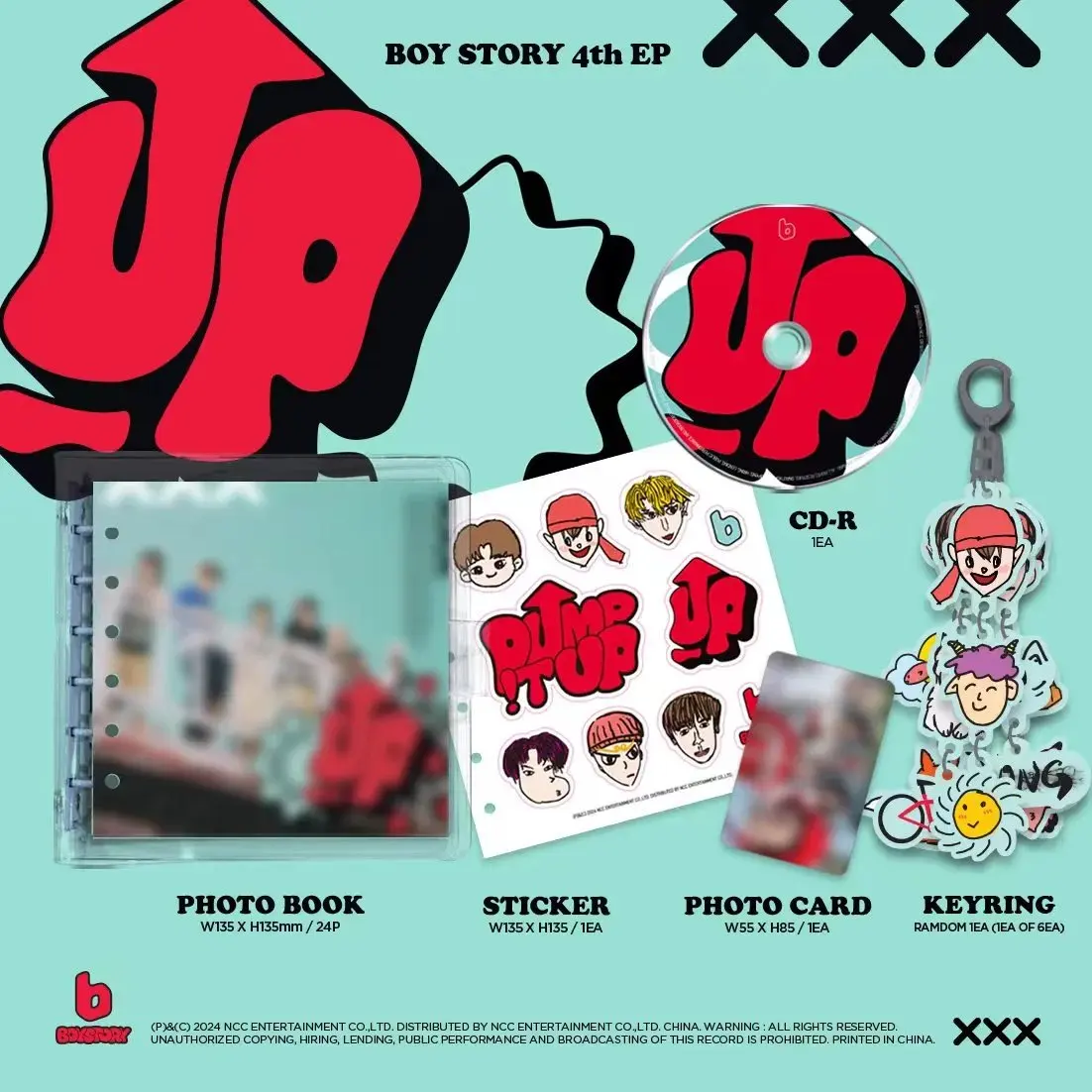 [Pre sale ] Boy Story 《 UP》 CD+ card +photobook+keyring+sticker