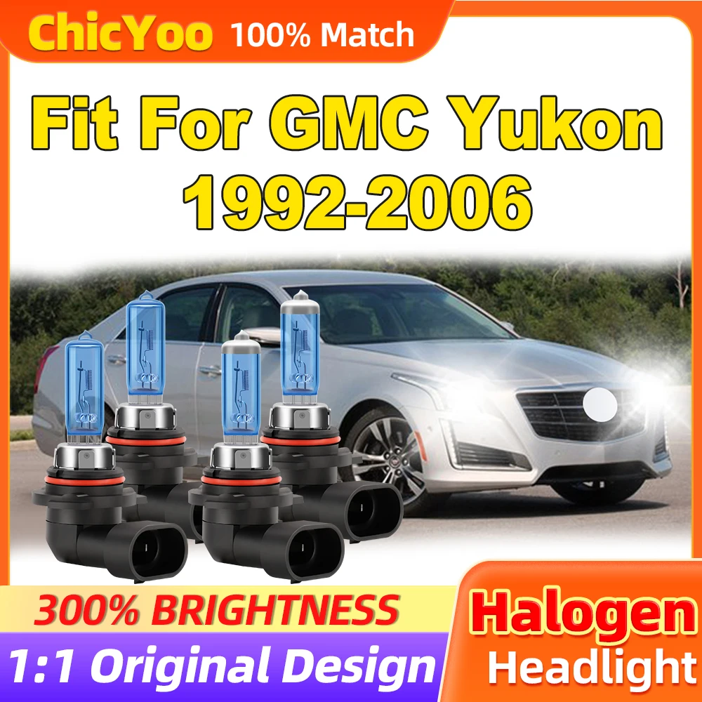 

Fit For GMC Yukon 1992-2001 2002 2003 2004 2005 2006 200W Halogen Lights 24000LM Turbo Auto Headlamps 12V 6500K Car Headlights