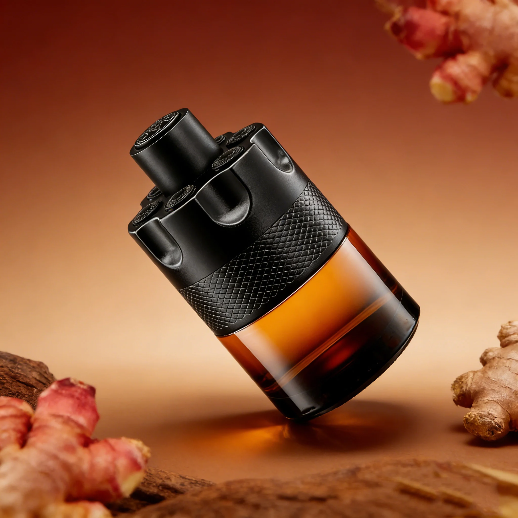 Zdjęcie 7: Męska luksusowa wodna perfumacja o zapachu drzewno-kořeniowym 100 ml, długotrwały zapach bursztynu i skóry, butelka o przemysłowym designie.