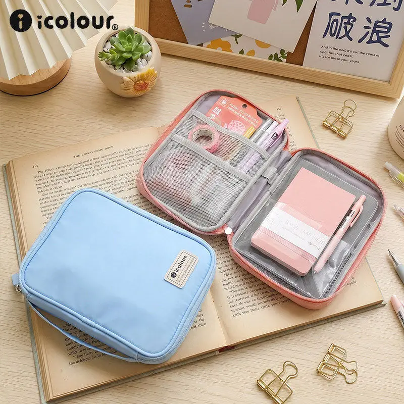 Icolour Big Capacity Storage Pouch Large Storage Pen Case Stationery Bag Box Art Tool & Sketch Storage Boxes Multifunctional Bag