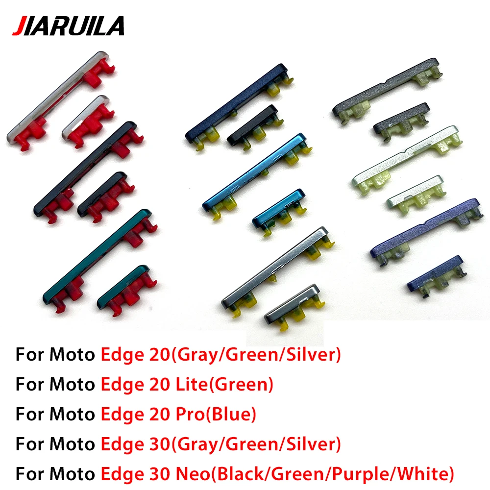Side Keys Power and Volume Buttons Replacement For Moto Edge 20 20 Lite 20 Pro 30 30 Neo