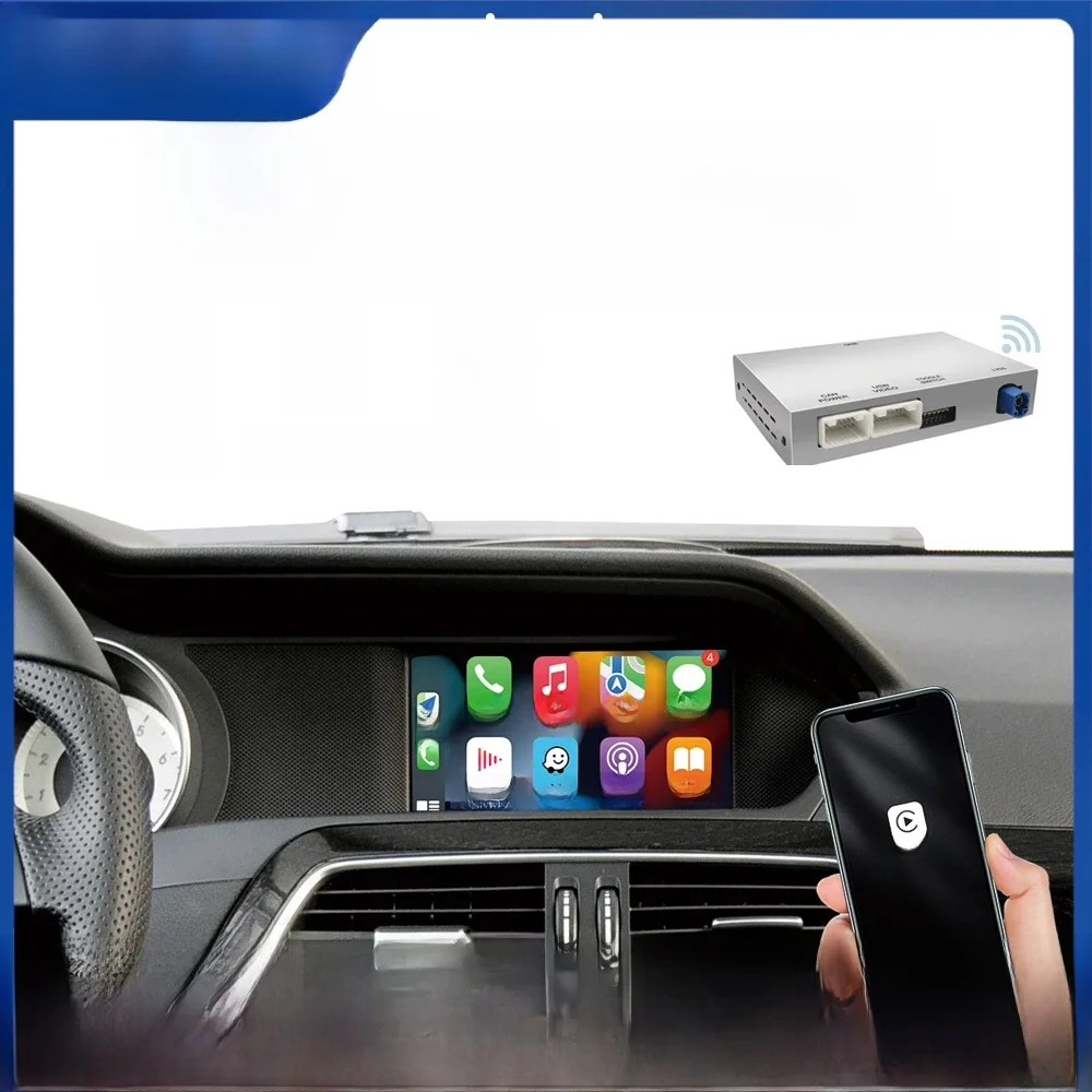 AUTOABC Wireless CarPlay Android Auto für Mercedes Benz A B C E Klasse NTG4.5/4.7 GLA CLA GLK SLK CLS W204 W176 W246 X204 C117
