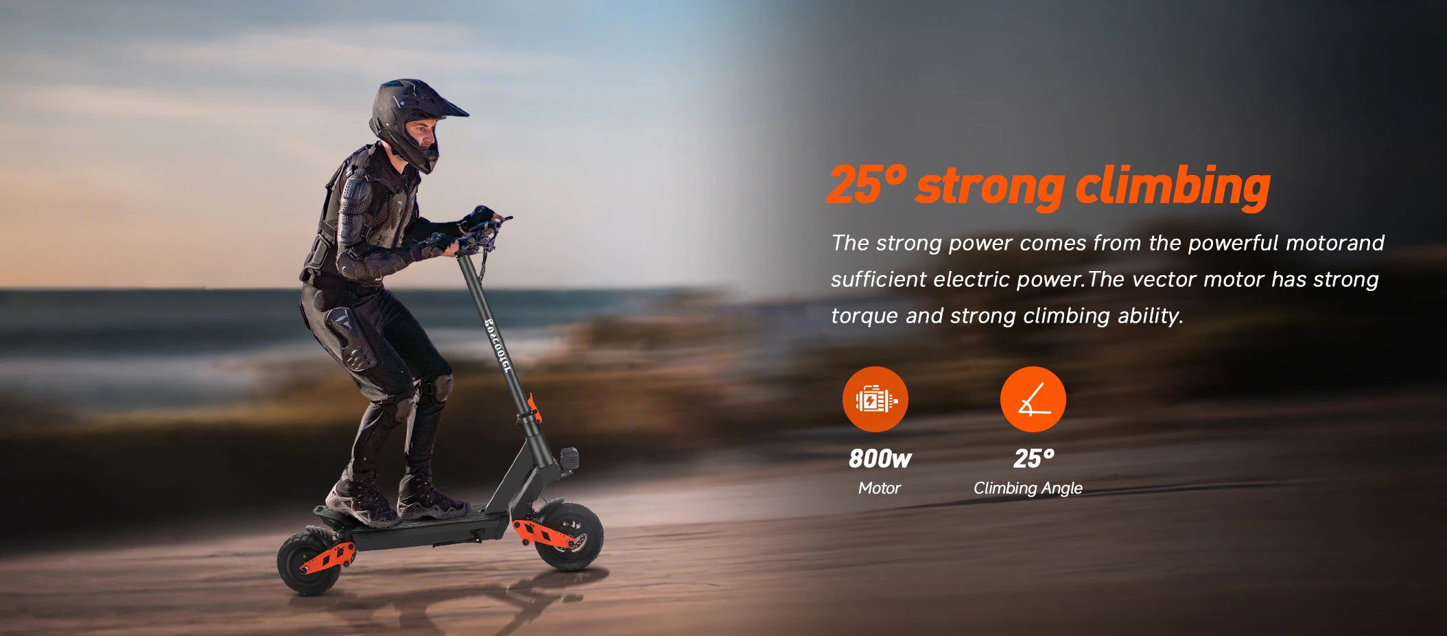 SUNNIGOO Elektroroller für Erwachsene, 800 W Motor, 48 V, 15 Ah Batterie, Offroad-Escooter, 10-Zoll-Offroad-Reifen, faltbarer All-Terrain-E-Scooter – Detail 8