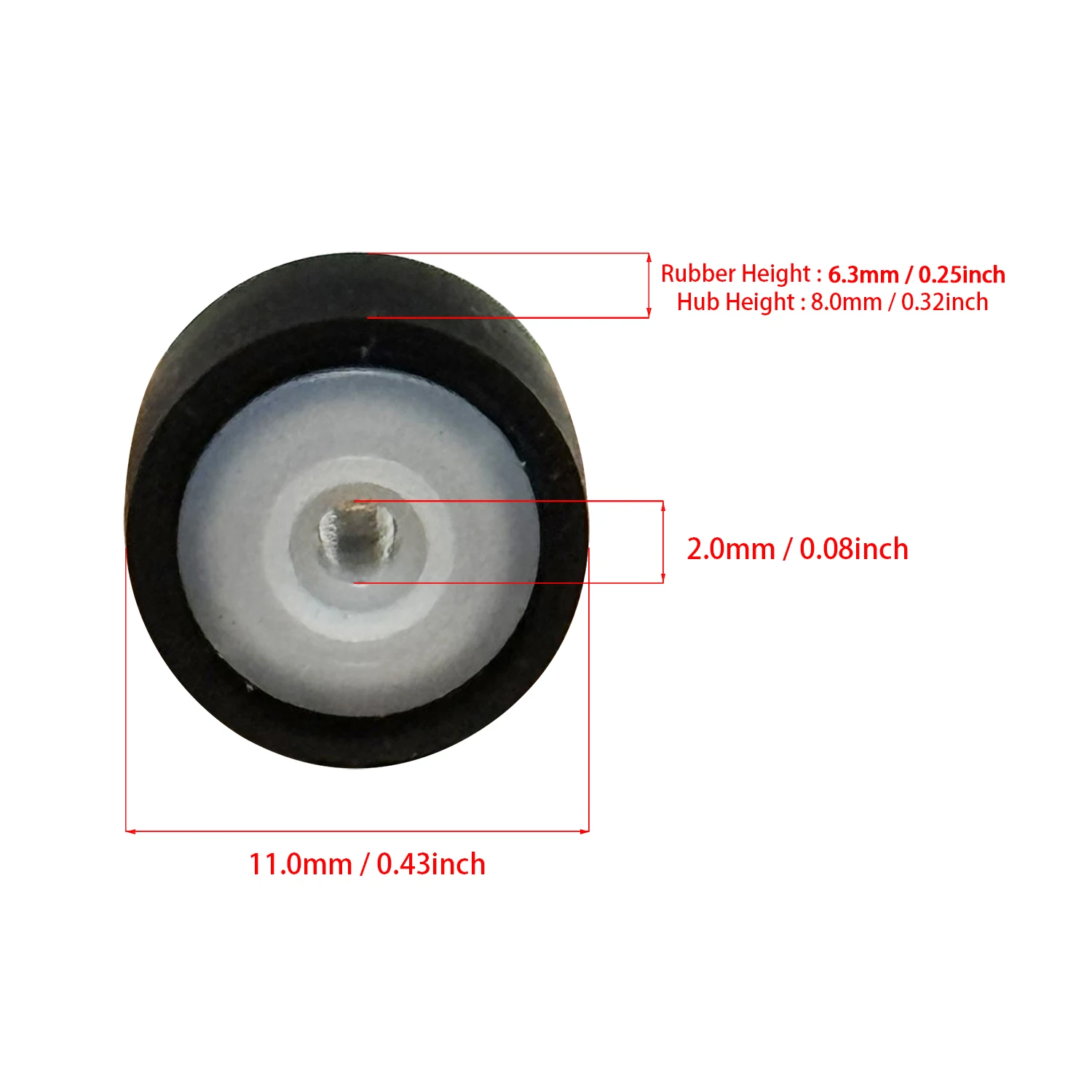 Left Source Pinch Roller For Nakamichi Cassette Decks Based On Sankyo Transport Replace The Hardened Pinch Roller Rubber