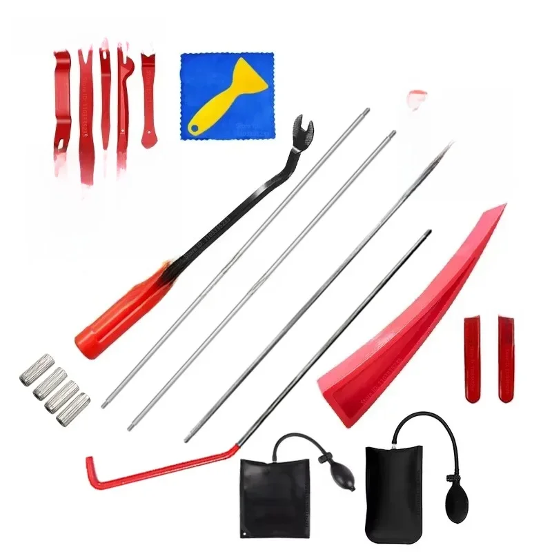 Outils manuels de réparation de porte de voiture, pompe à cale, serrurier, Kit épaissi, coussin d'air, déverrouillage ouvert d'urgence, ensemble d'outils de saisie à longue portée