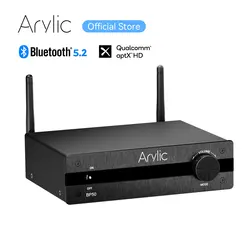 Arylic-Pré-amplificador de áudio estéreo Bluetooth, receptor HD APTX, 2.1 canais, Mini Classe D, amplificador integrado para alto-falantes domésticos, BP50