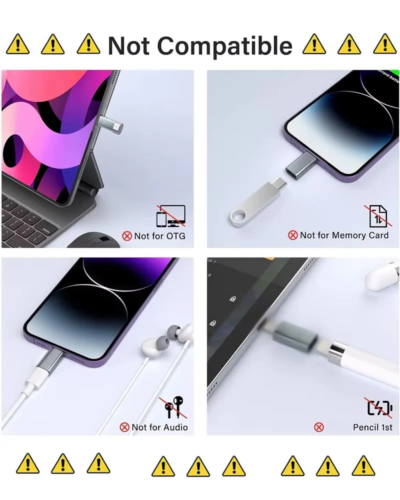 USB C Adapter USB Typ C auf Lightning Buchse Konverter für IPhone 15 14 13 Xiaomi Samsung Lightning Ladegerät Mobile Zubehör – Detail 1
