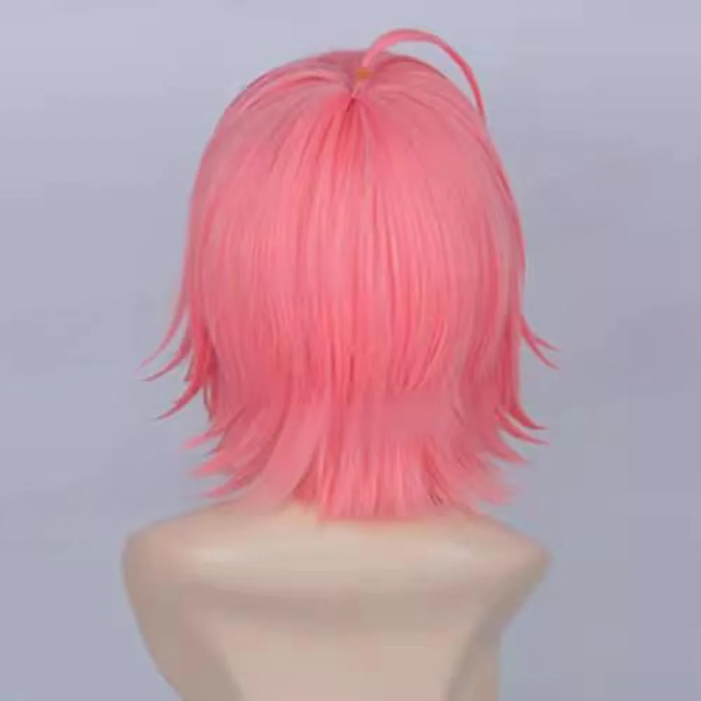 Lucky Star Cosplay Perücke Akira Kogami Kurze rosa hitzebeständige Faser Anime Haar Kostüm Zubehör
