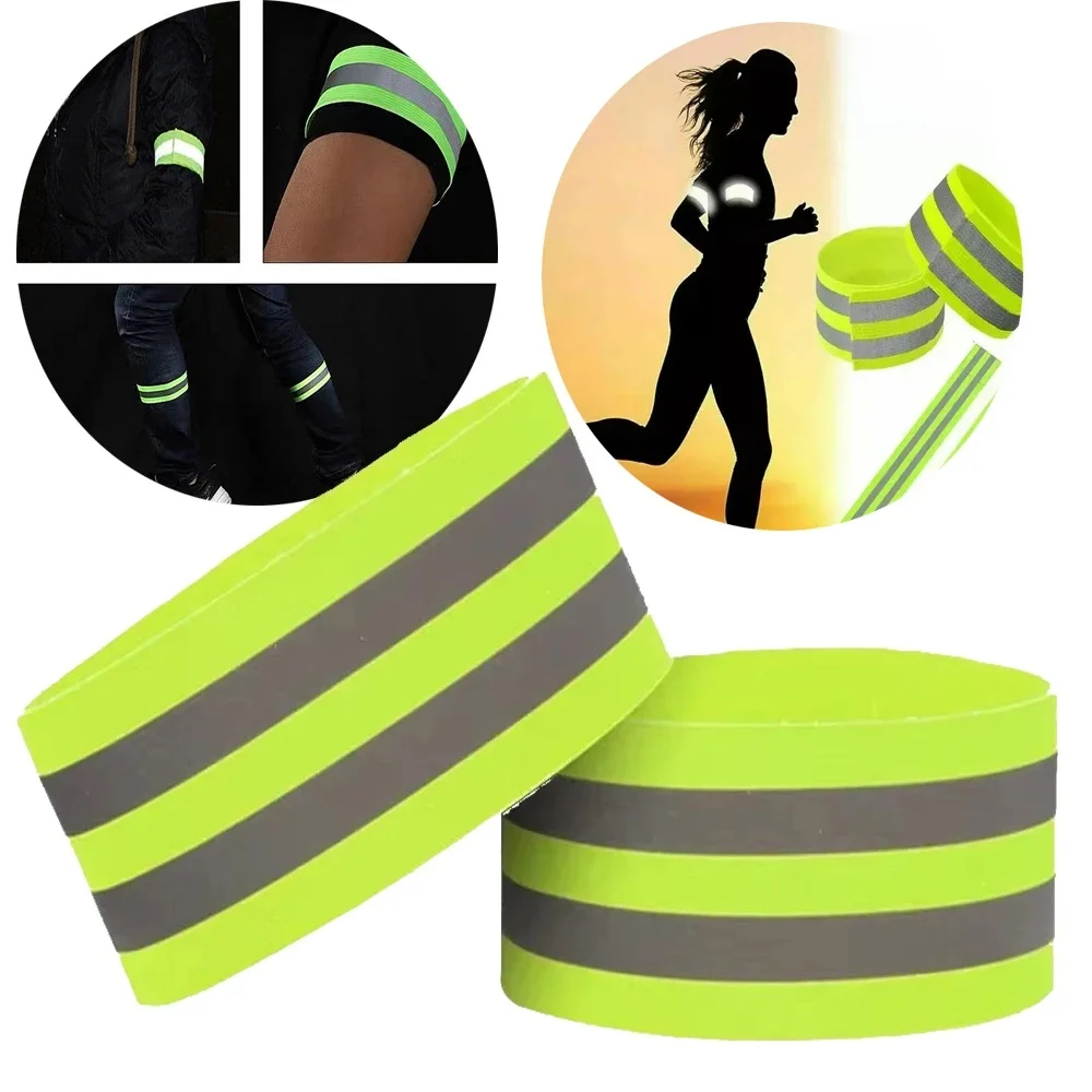 AliExpress 2pcs Night reflective tape High visibility Motion Reflective wristband Arm strap Safety reflective wristband Run Bicycle Parts