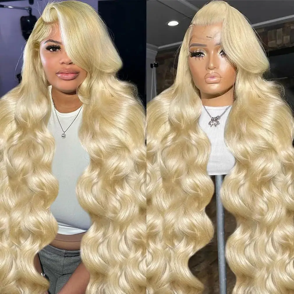 26 Inch 613 Blonde Wig Human Hair 180% Density 13x6 Body Wave Lace Front Wigs Human Hair human hair lace frontal wig For Women