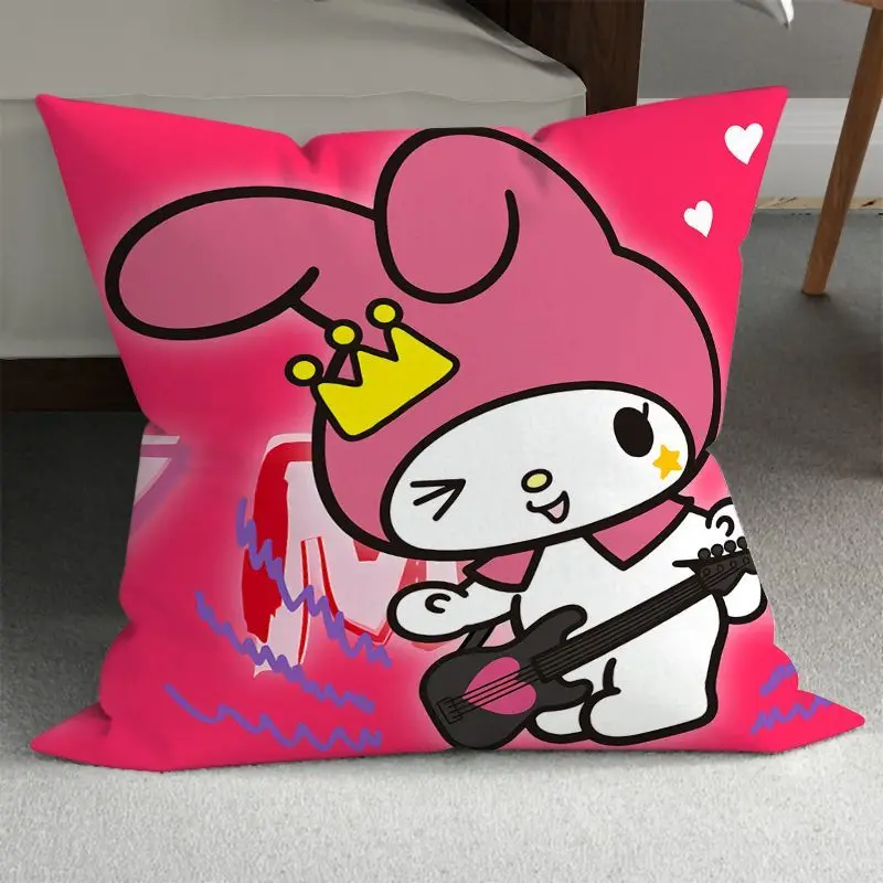 

Miniso Cinnamon Dog Hello Kitty Pillowcase Kawaii Sanrio Bedside Cushion Cover for Girls Room Car Seat Indoor Outdoor Home Decor