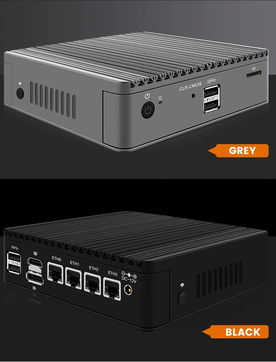 Alat Firewall 2.5GbE, Router komputer Mini 12 Gen Intel Alder Lake i3 N305 N100 tanpa kipas dengan 4Intel I226 Nics DDR5