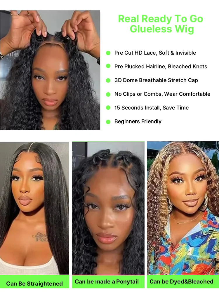 Fotografia 7: Perucas Cacheadas Birmanesas 30-40 Polegadas Pré-Cortadas Sem Cola, Perucas Humanas Pré-Prontas para Uso, Peruca Frontal com Ondas Soltas Profundas, Super Dupla Camada, Peruca Sem Cola Pronta para Usar, Peruca HD Lace 13x6, Peruca de Cabelo Humano Feminina, Entrega em 3 Dias, Peruca Afro Natural 250% CEXXY