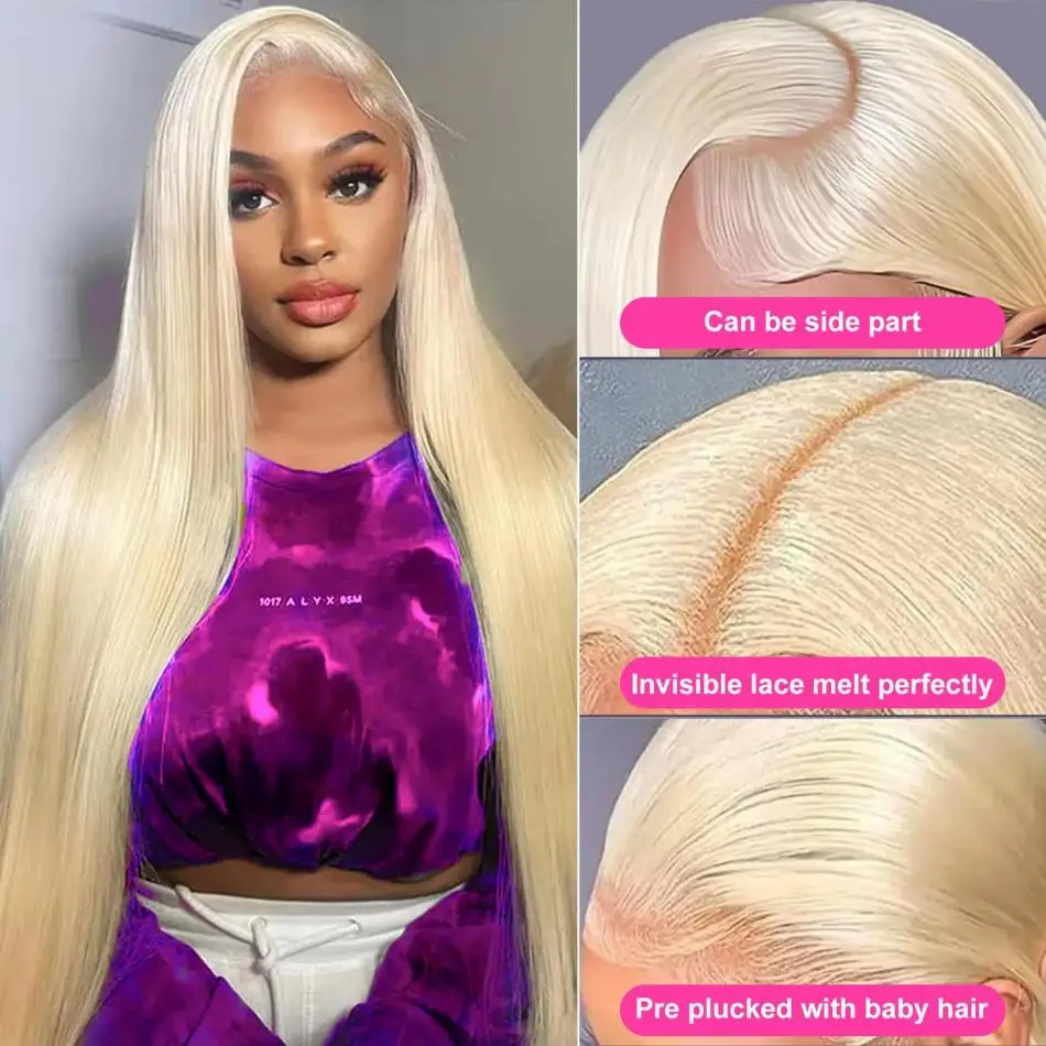 613 HD Lace Frontal Wig 13x6 Human Hair Straight Choice 30 40 Inch Brazilian Honey Blonde Colored Wigs Cheap For Women Choice