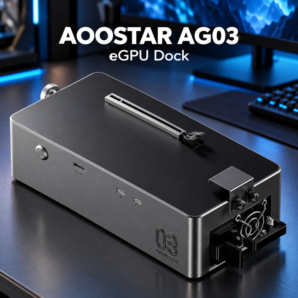 AOOSTAR AG03 EGPU Dock USB4V2.0 Thunder 5 Dual Interface 80Gbps Supports Reverse 140W Power Built-In 800W Power