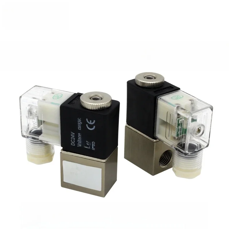 Électrovanne pneumatique normalement ouverte, vanne de commande pneumatique, 2 voies, 2 positions, BSP, 2V025-08, 2V025-06, 12V, 24V, 220V, 1/4