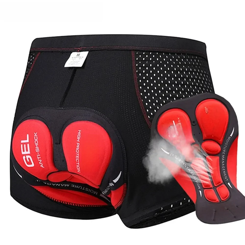 AliExpress NEWBOLER Cycling Shorts Breathable Mesh Cycling Underwear 5D Gel Pad Shockproof MTB Bike Shorts Man Shorts