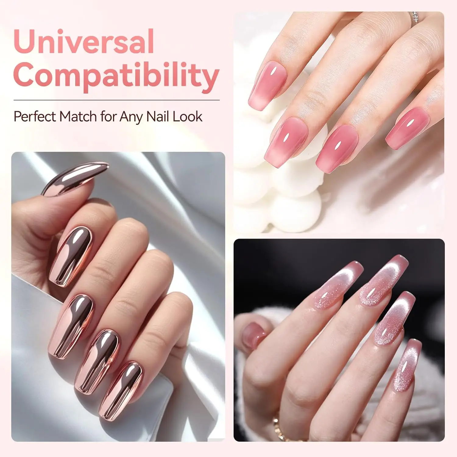 Nail Base Coat & Top Coat Set - Long-Lasting Shine & Chip-Resistant,for All Nail Polish Types Manicure Nail Art Supplies