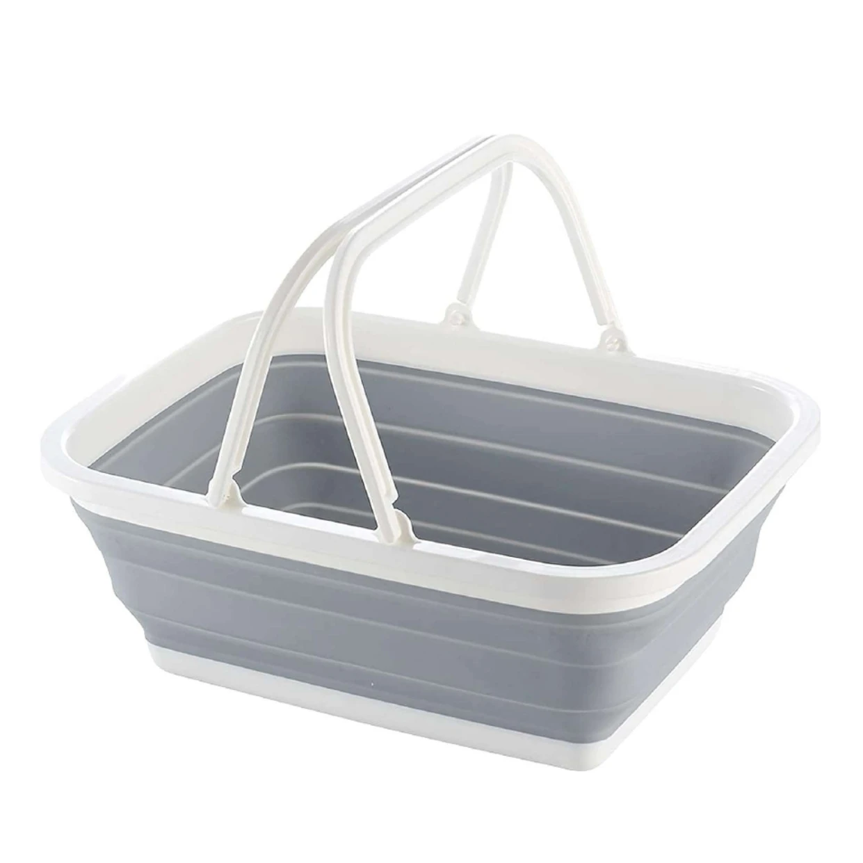 Foldable Wash Basin Camping Picnic Baskets Folding Laundry Basket Foldable Ice Bucket Collapsible Washing Up Bowl with Handles