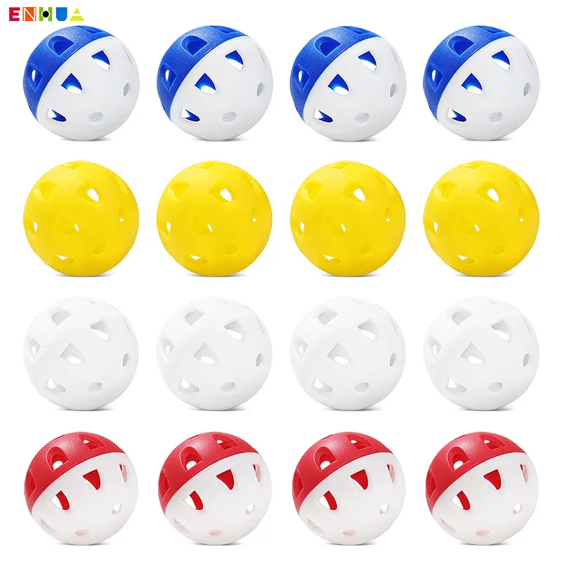 

12Pcs 42MM Plastic Airflow Indoor Practice Golf Balls Golf Practice Airflow Balls Outdoor Sports Plastic Hollow Training Balls