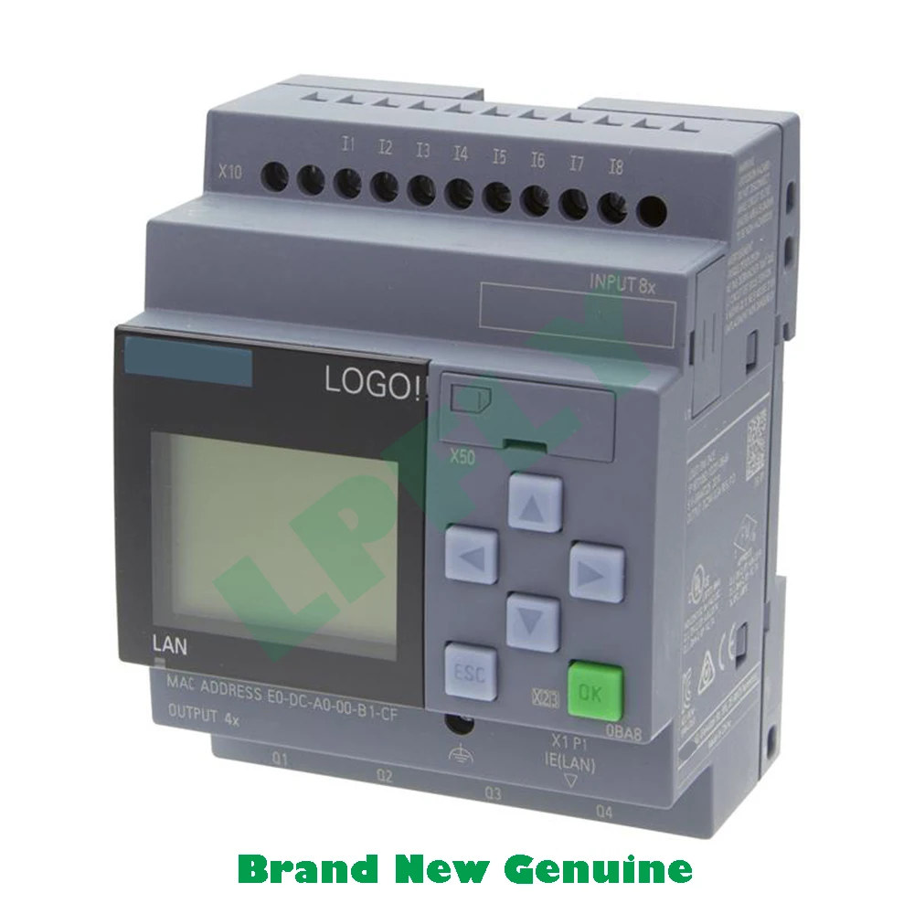 LOGO! 24RCE, logic module,display PS/I/O: 24V AC/DC 24V/relay, 6ED1 052, 6ED1052-1HB08-0BA2, 6ED10521HB080BA2 Brand New Genuine