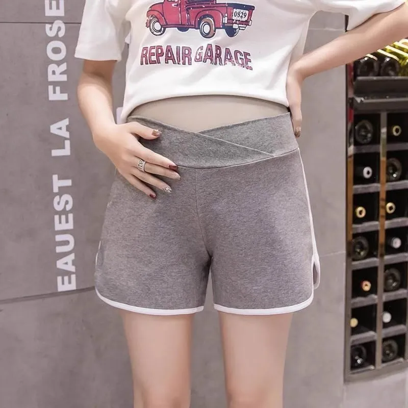 شورتات الأمومة لملابس خارجية صيفية، سراويل عصرية فضفاضة كبيرة الحجم رفيعة منخفضة الخصر، سراويل رياضية كاجوال، ملابس أمومة، ملابس صيفية #4