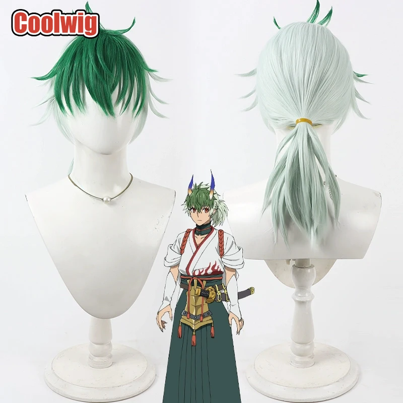 

Coolwig Synthetic Hair Wrath Cosplay Wigs So I'm a Spider, So What Wrath Halloween 40cm White Mixed Green Wig Heat Resistant