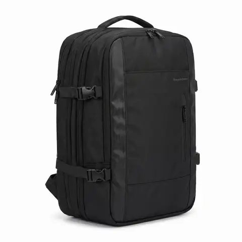 Black Romantic Crown Expandable Rucksack for Women,17.3 Inch Laptop Travel Carry‑On Backpack With USB Port Anti‑Theft Water‑Repellent Weekender Business Bag