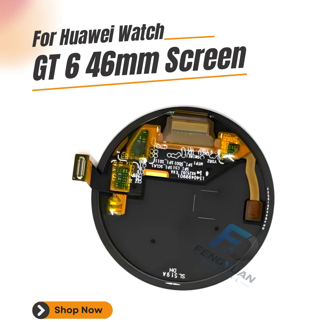 Original AMOLED For Huawei Watch GT 6 46mm ATM-B19  LCD Display Touch Screen Digitizer Replacement For Huawei Watch GT6