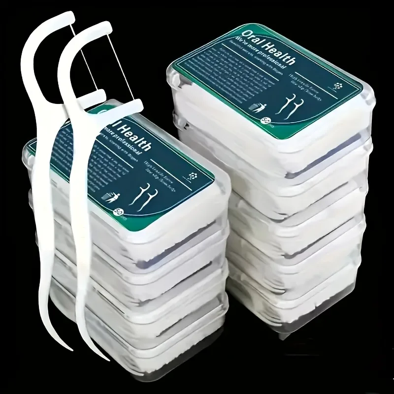 50/100PCS Portable Disposable Dental Floss Picks Deep Clean Interdental Sticks Daily Oral Care Travel Teeth Cleaning Tool Set