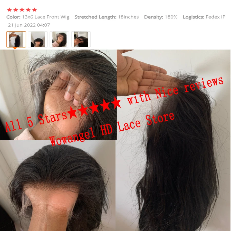 34 Zoll Echte HD Lace Front Perücke, Vorgezupfte Glatte Perücken, 13x6 HD Transparente Lace Frontal Echthaarperücke, Brasilianisches Haar für Frauen – Detail 6