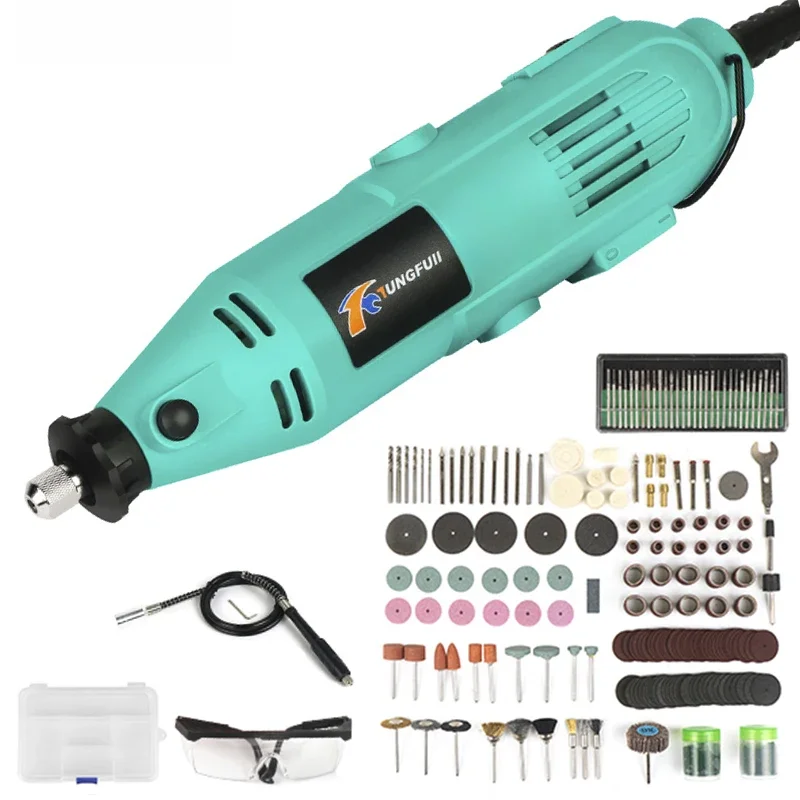 110V/220V Power Tool Electric Mini Drill Grinder Engraver Polisher Mini Rotary Tool With Dremel Accessories Variable Speed