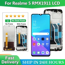 Pantalla LCD OEM de 6,5 pulgadas para Oppo Realme 5, montaje de digitalizador con pantalla táctil con Marco, RMX1911/5s, RMX1925/5i, RMX2030