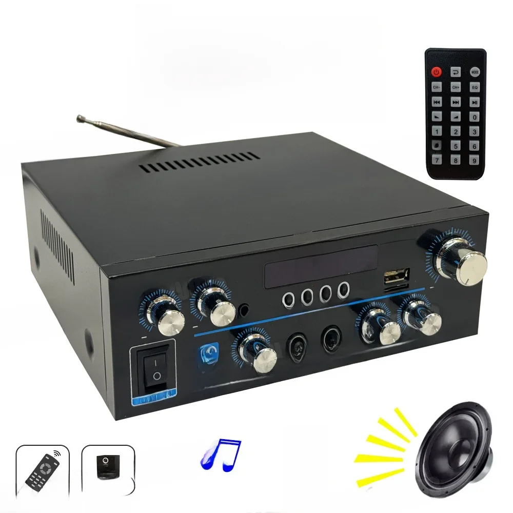 AK55 Wzmacniacz cyfrowy HiFi Maksymalna moc 90Wx2 Kanał 2.0 Bluetooth Surround Sound AMP Głośnik do domu Samochód BT 5.0 Wzmacniacz audio — zdjęcie produktu 7