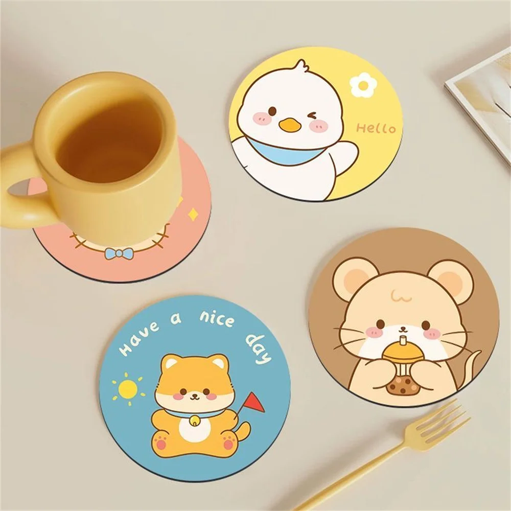Cartoon Diatom Mud Cup Mat, Non-Slip Pot Mat, Heat-Insulating Mat, High-Quality Tea Mat, Creative and Cute Coffee and Tea Set