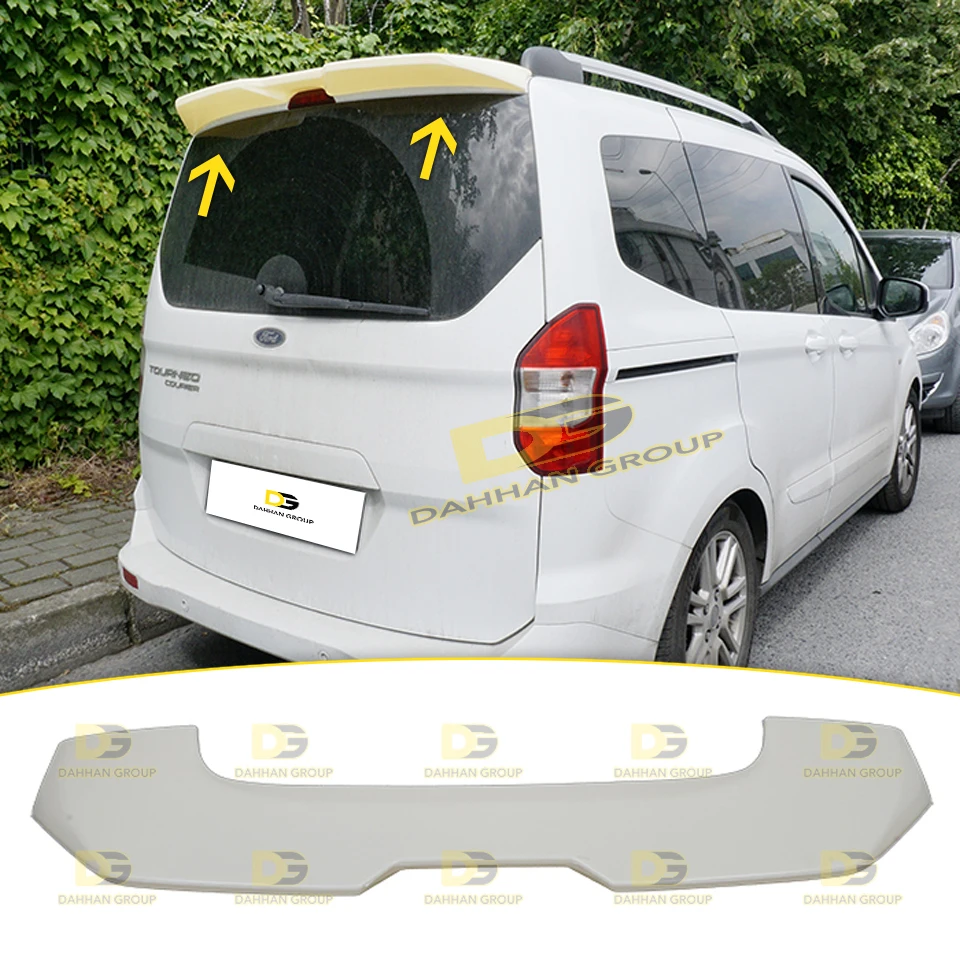 Ford Transit Courier 2014 - up Race Style Rear Roof Spoiler Wing Raw or Painted Surface High Quality ABS Plastic Minivan Kit