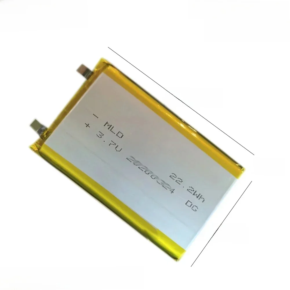3.7V polymer lithium battery 6000MAH 806090   For Power bank battery  mobile power storage device LED light