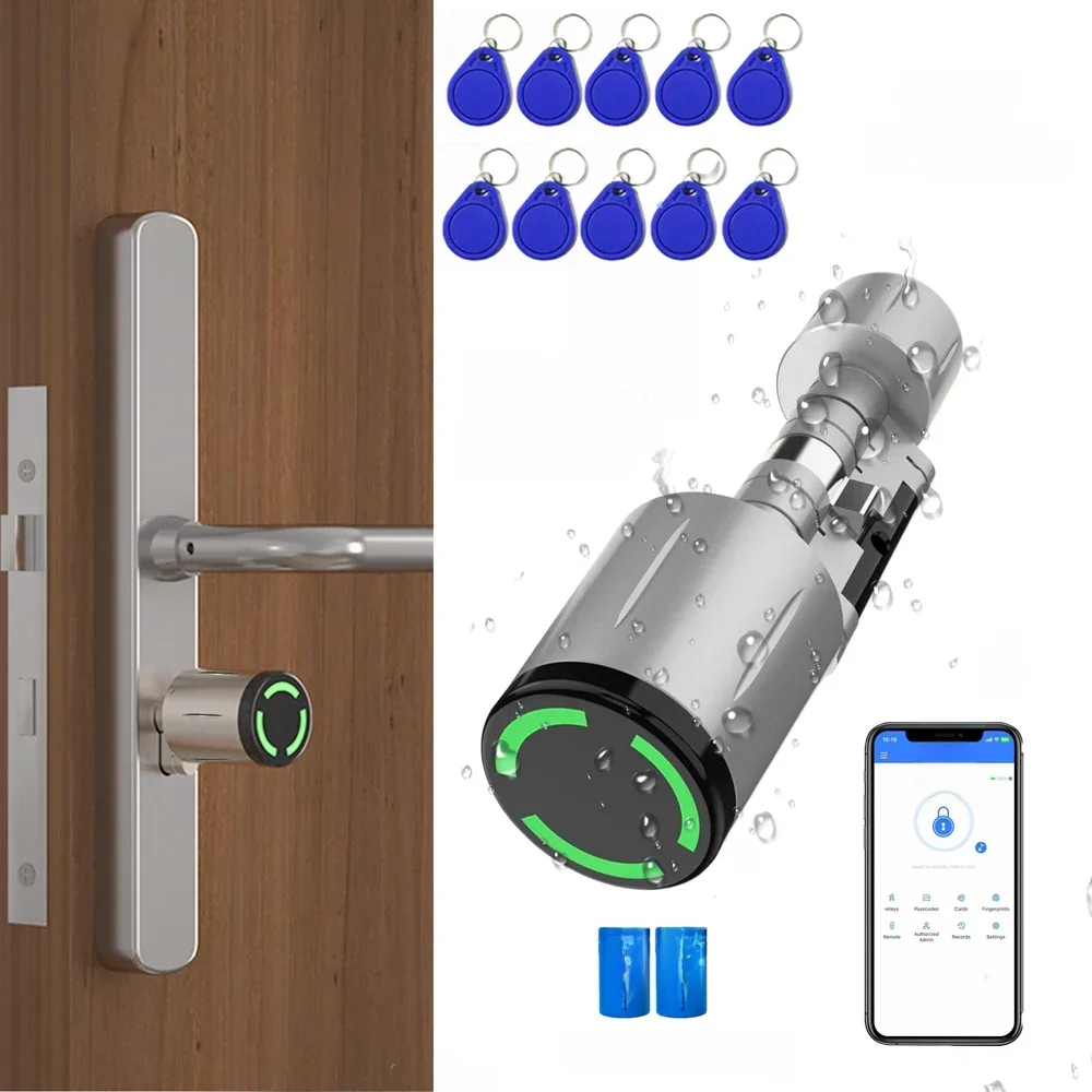 TTLock Smart Lock-cilinder Euro Elektronisch deurslot IP67 Waterdicht Anti-boor Toegang op afstand via app-bediening - afbeelding 2